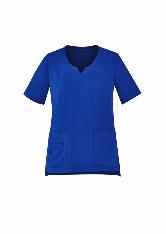 Biz Ladies Round Neck Scrub Top With Emb 