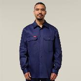 Eh Yakka Mens Ls Cotton Drill Work Shirt With Emb 