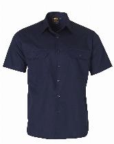 Eh Aiw Mens Cotton Drill Ss Shirt With Emb 