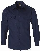 Eh Aiw Mens Cotton Drill Ls Shirt With Emb 