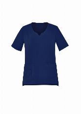 Biz Ladies Clinical Round Neck Scrub Top With Emb 