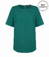 EH Ladies Taylor SS Zip Back Top With Emb 