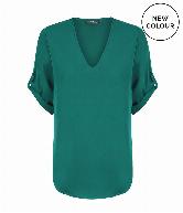 EH Ladies Reese Tab Sleeve Top With Emb 